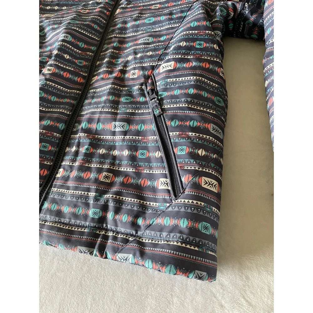 Roxy Kids Ski Snowboard Jacket Girls Size 10/M/M Geometric Print DryFlight 10K‎